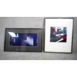 Two framed and glazed photographic abstract prints by Valerie Josephs. H.61 W.49