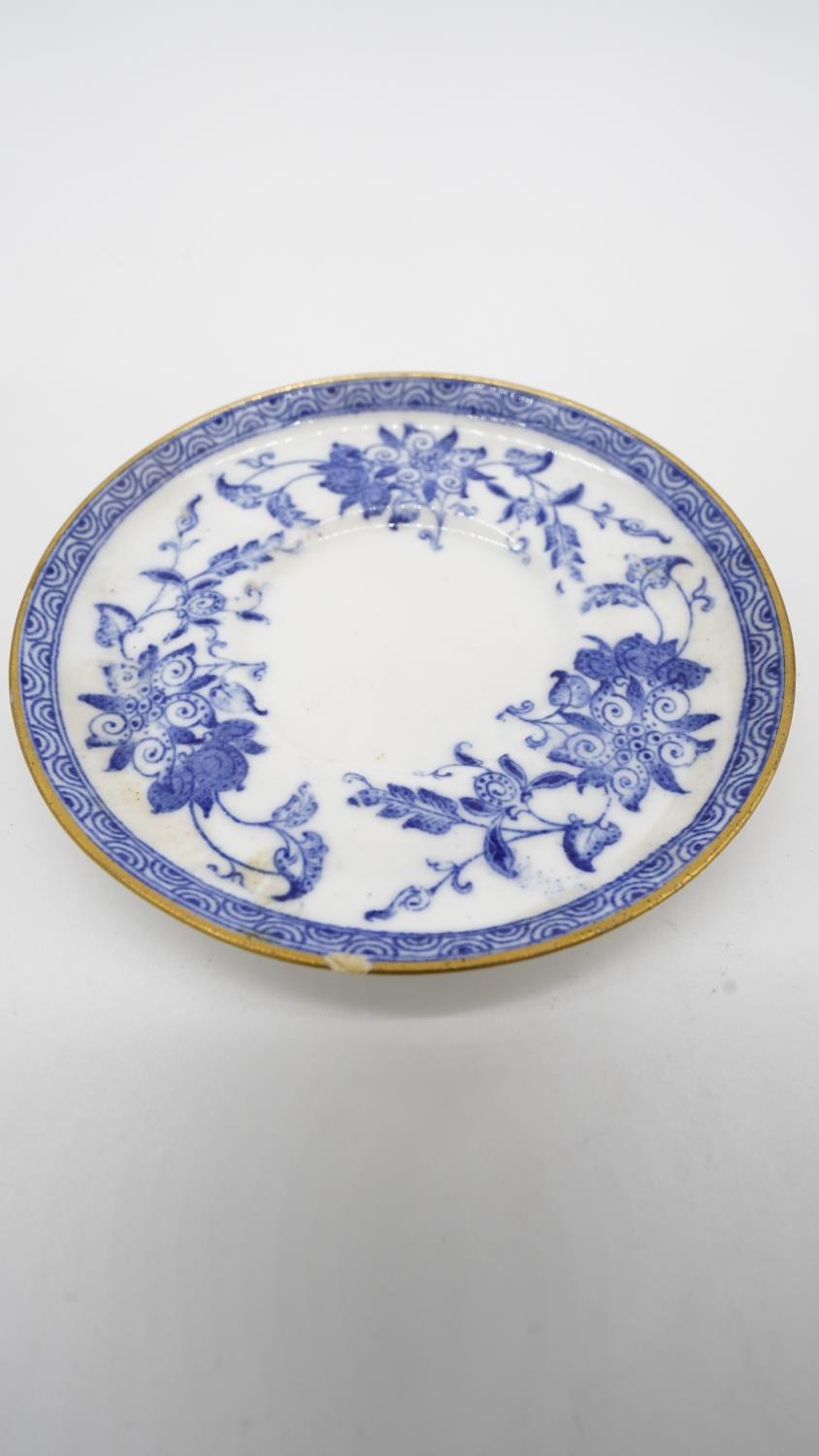 Six 19th century blue and white coffee cups and saucers. Two by Bishop & Stonier Bisto with a - Image 6 of 30