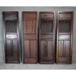 Two pairs of late 19th century/early 20th century hardwood monastery doors from Saigon. (Bought in
