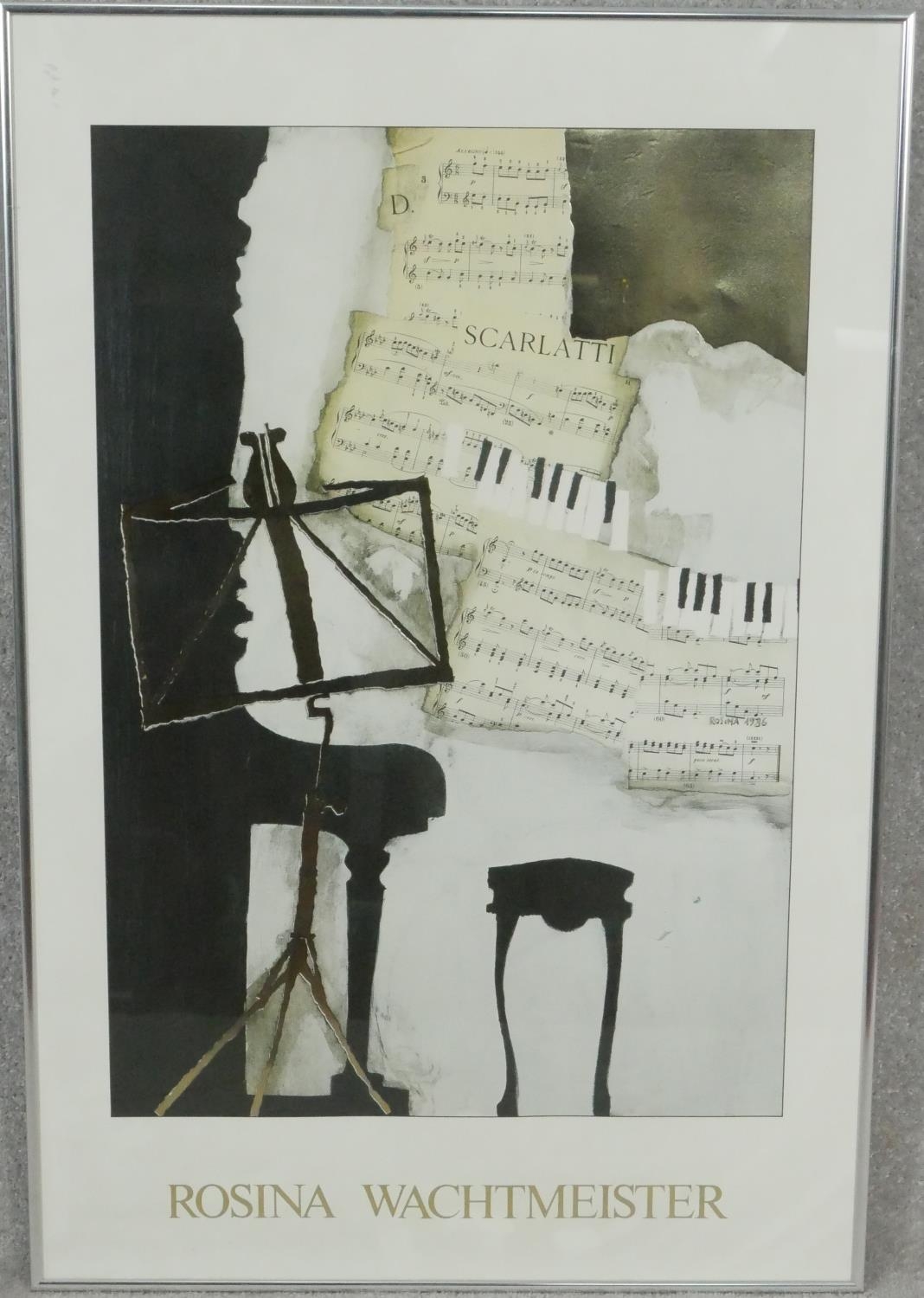 Two framed and glazed Rosina Watchmeister posters. 'Sonatina Par Due'. H.94 W.63cm - Image 2 of 6