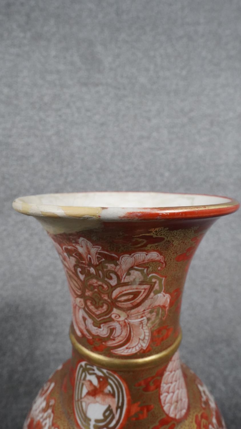 A collection of oriental hand painted porcelain. Including a Japanese Satsuma ware lidded pot - Image 14 of 18