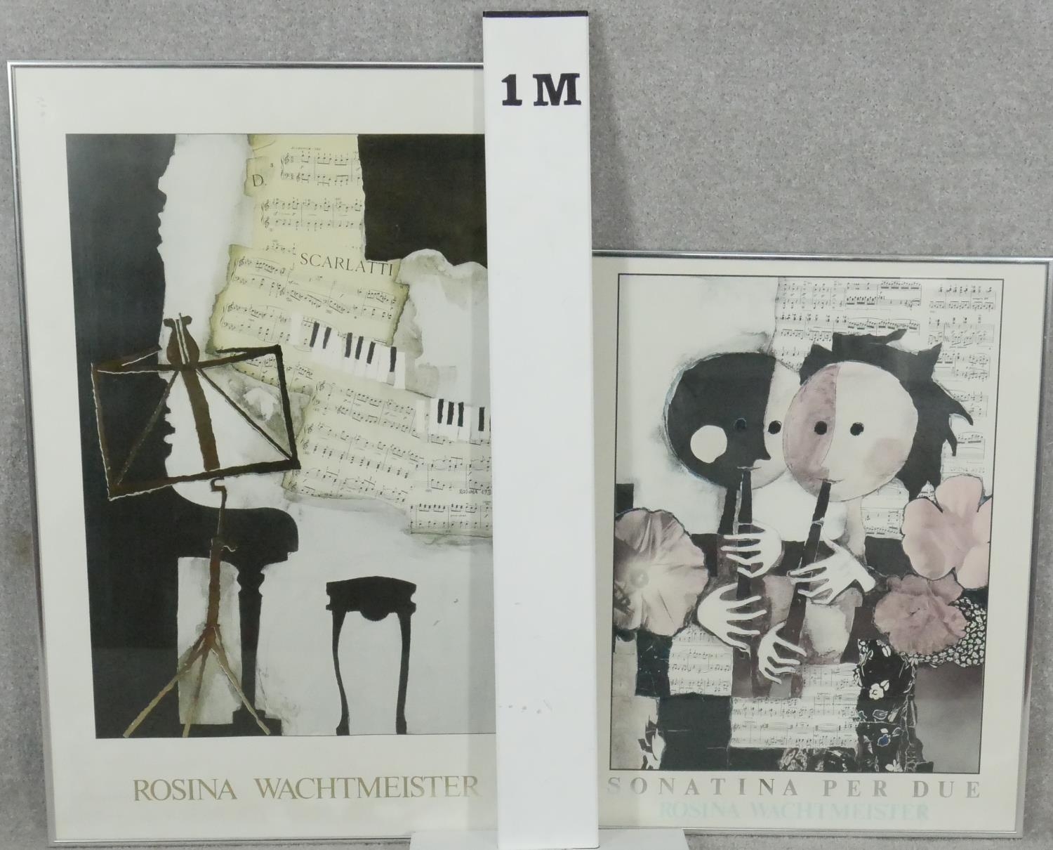 Two framed and glazed Rosina Watchmeister posters. 'Sonatina Par Due'. H.94 W.63cm - Image 6 of 6