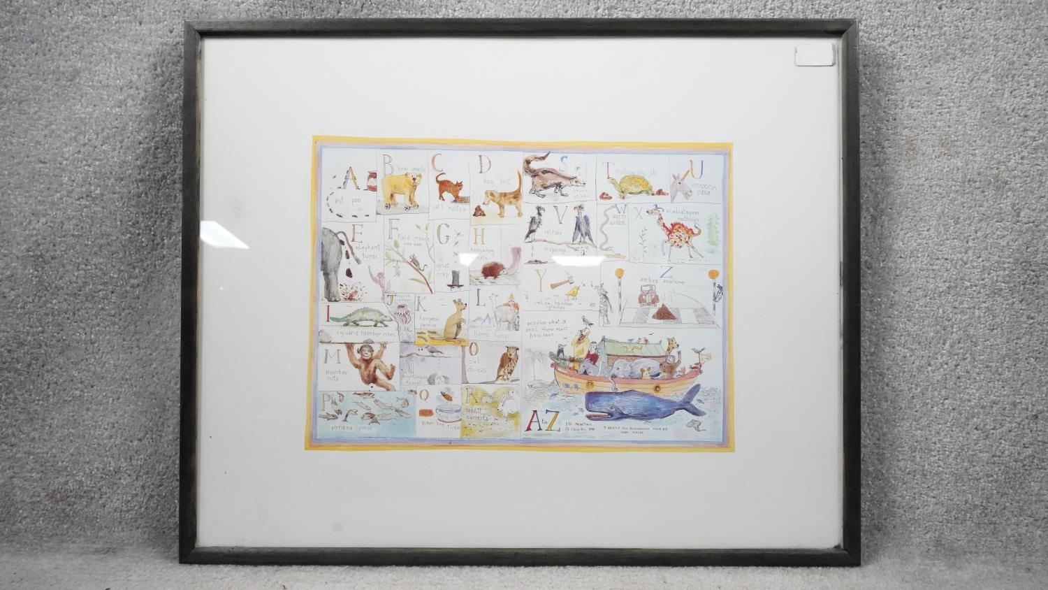 Two framed and glazed prints. One of a drawing by A.A. Milne of Rabbit, Piglet and Pooh Bear playing - Image 7 of 10