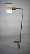 A Mid Century Cedric Hartman style 1UWV bronze effect floor lamp. The bronze triangular shade has