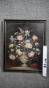H G Davis (early/mid-20th century) A framed oil on board, still life of flowers in a vase. Signed by