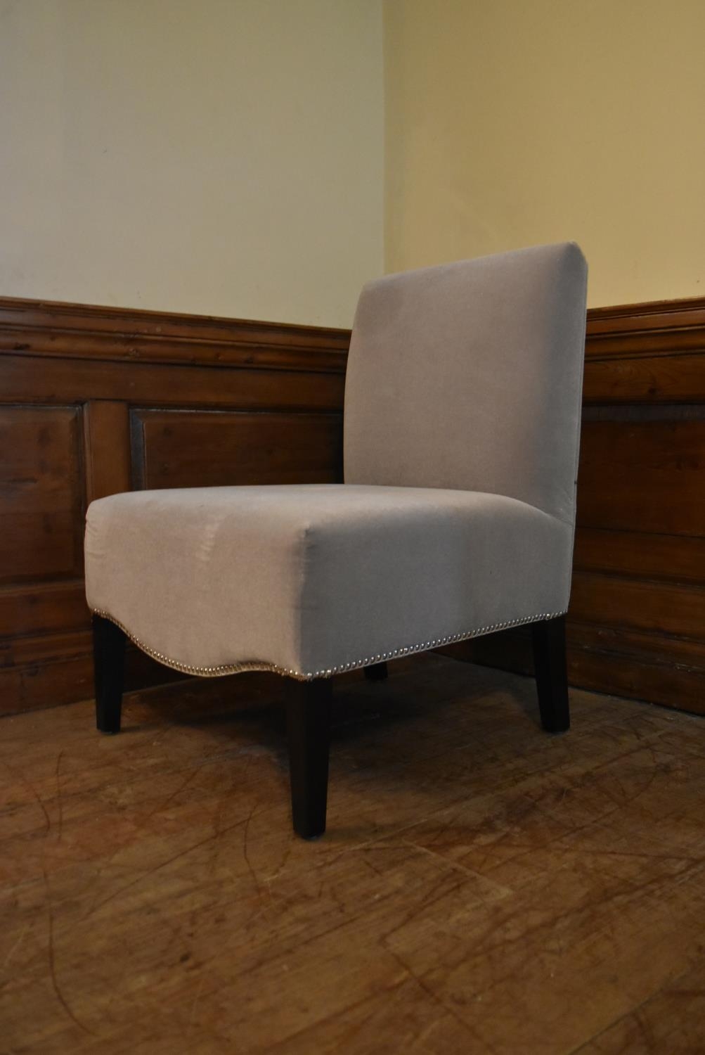 A contemporary nursing chair in velour upholstery. H.82 W.62 D.50cm - Image 2 of 4