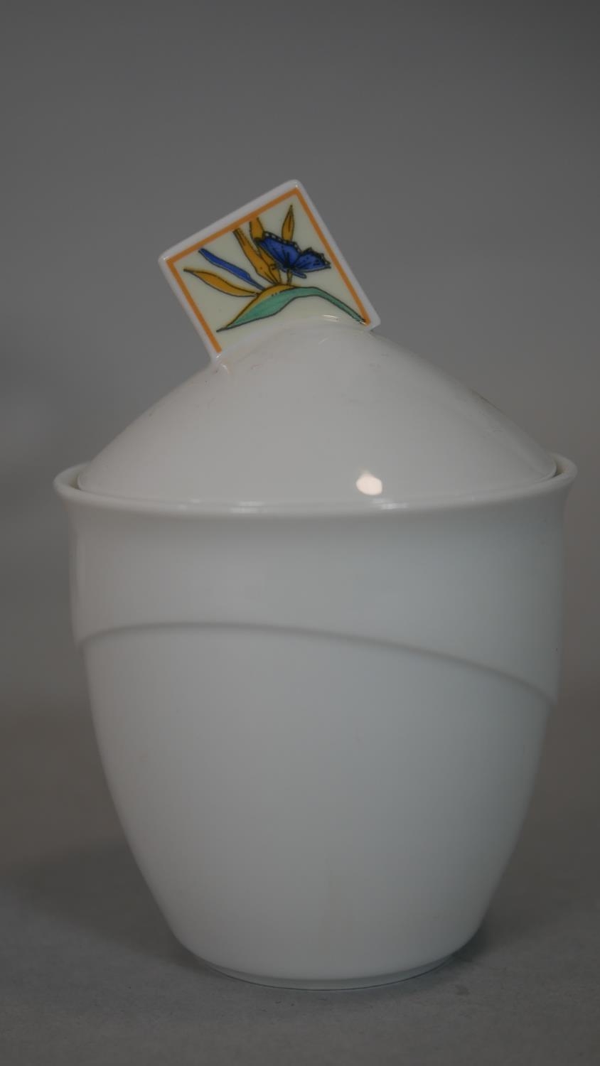 A Rosenthal Butterfly and Bird of Paradise flower design Art Deco style porcelain coffee and - Image 9 of 13