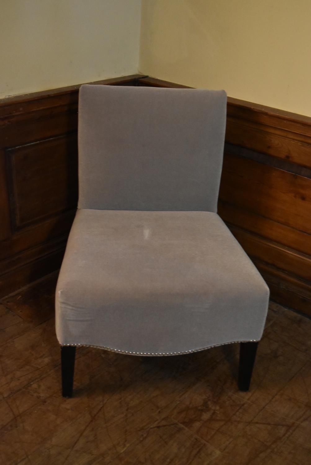 A contemporary nursing chair in velour upholstery. H.82 W.62 D.50cm - Image 3 of 4