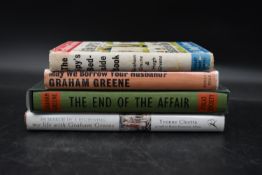 Four hardback books, Three 1st editions, various Graham Greene titles. H.25 W.17cm (4)