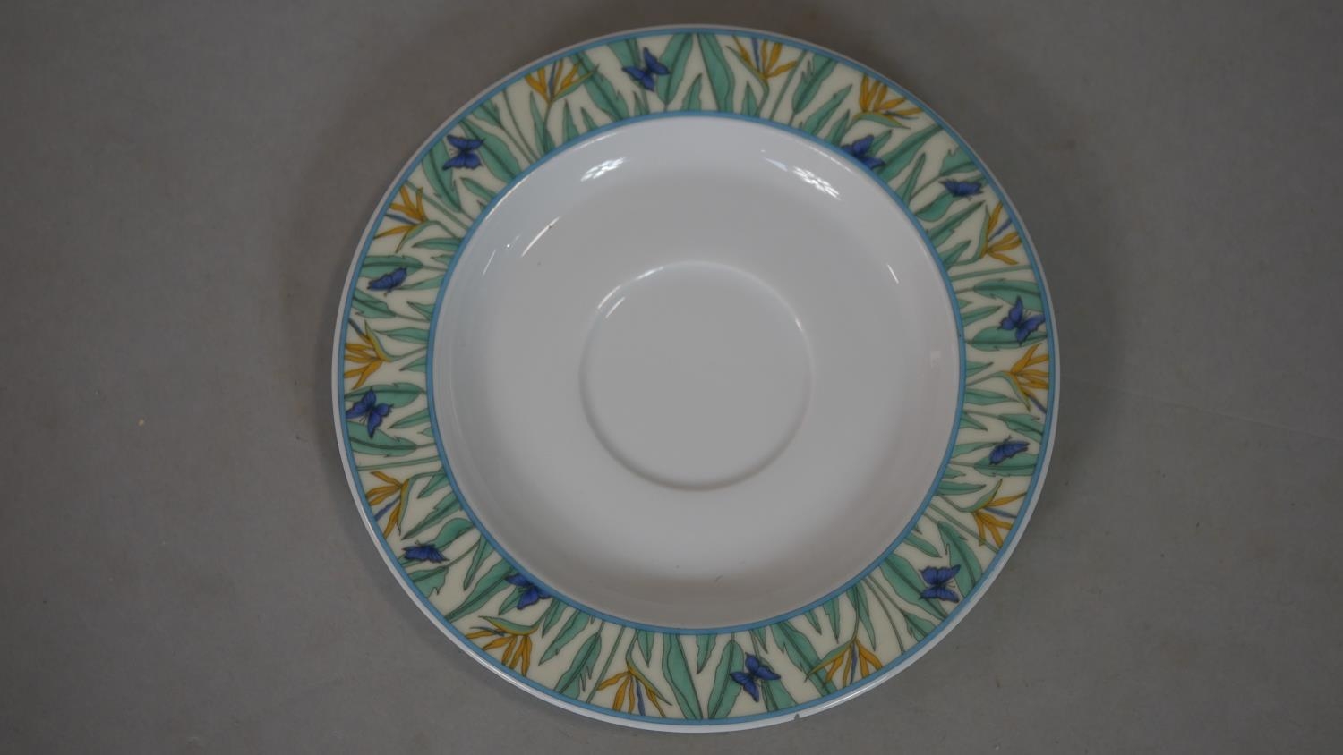 A Rosenthal Butterfly and Bird of Paradise flower design Art Deco style porcelain coffee and - Image 4 of 13