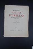 A catalogue for the Utrillo exhibition, Paris 1953. H.28 W22cm