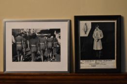 A framed and glazed French 1920's fashion advert along with a limited edition Amelia Troubridge