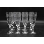 A set of twelve Villeroy & Boch crystal cut champagne flutes with makers mark to base. H.19 Dia.