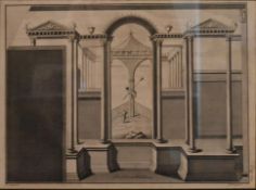 A framed and glazed engraving by Francesco Giomignani after Vincenzo Campana. Italian, 1771-1790.