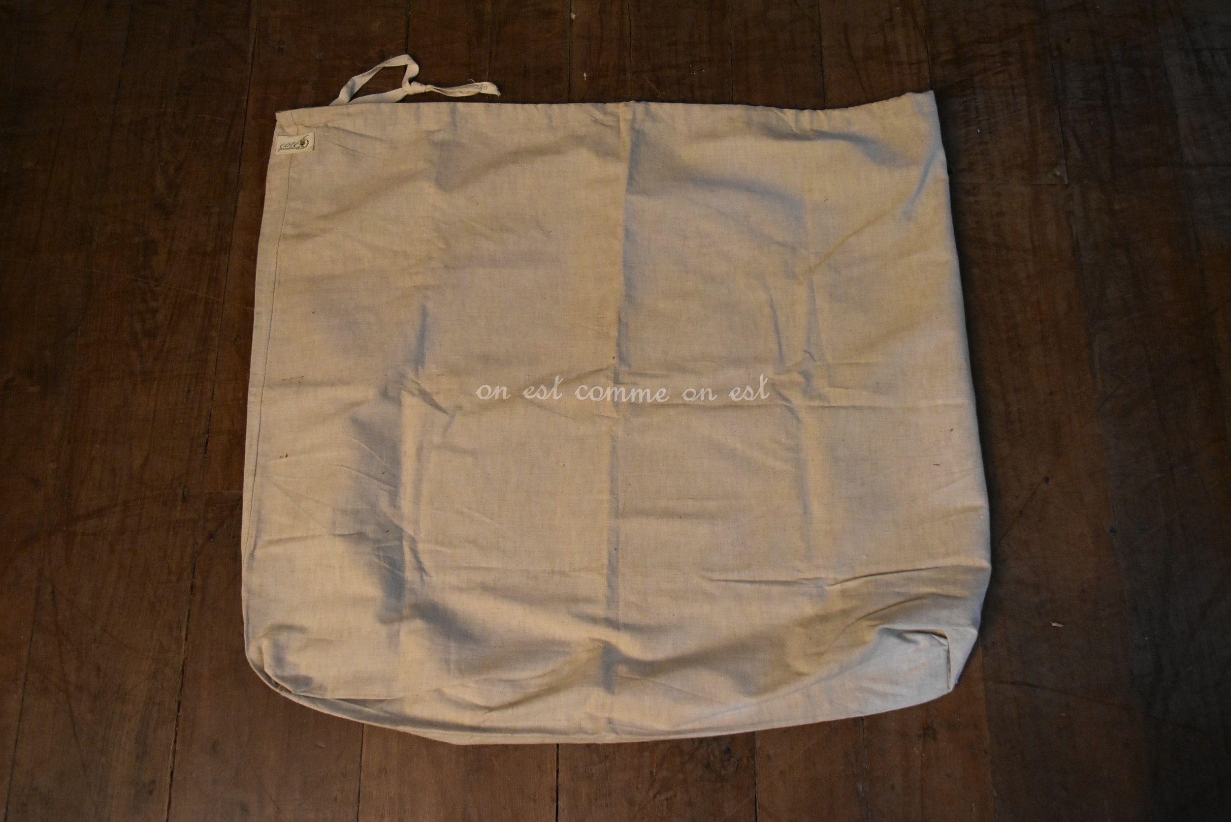 A cushion, canvas sacks and three Chanel posters. H.47 W.60cm (2) - Image 12 of 17