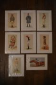 A collection of eight Vanity Fair prints of horse racing interest. H.35 W.25cm (8)