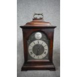 A modern 18th century style bracket clock, the dial inscribed 'Tempus Fugit', with Roman numerals