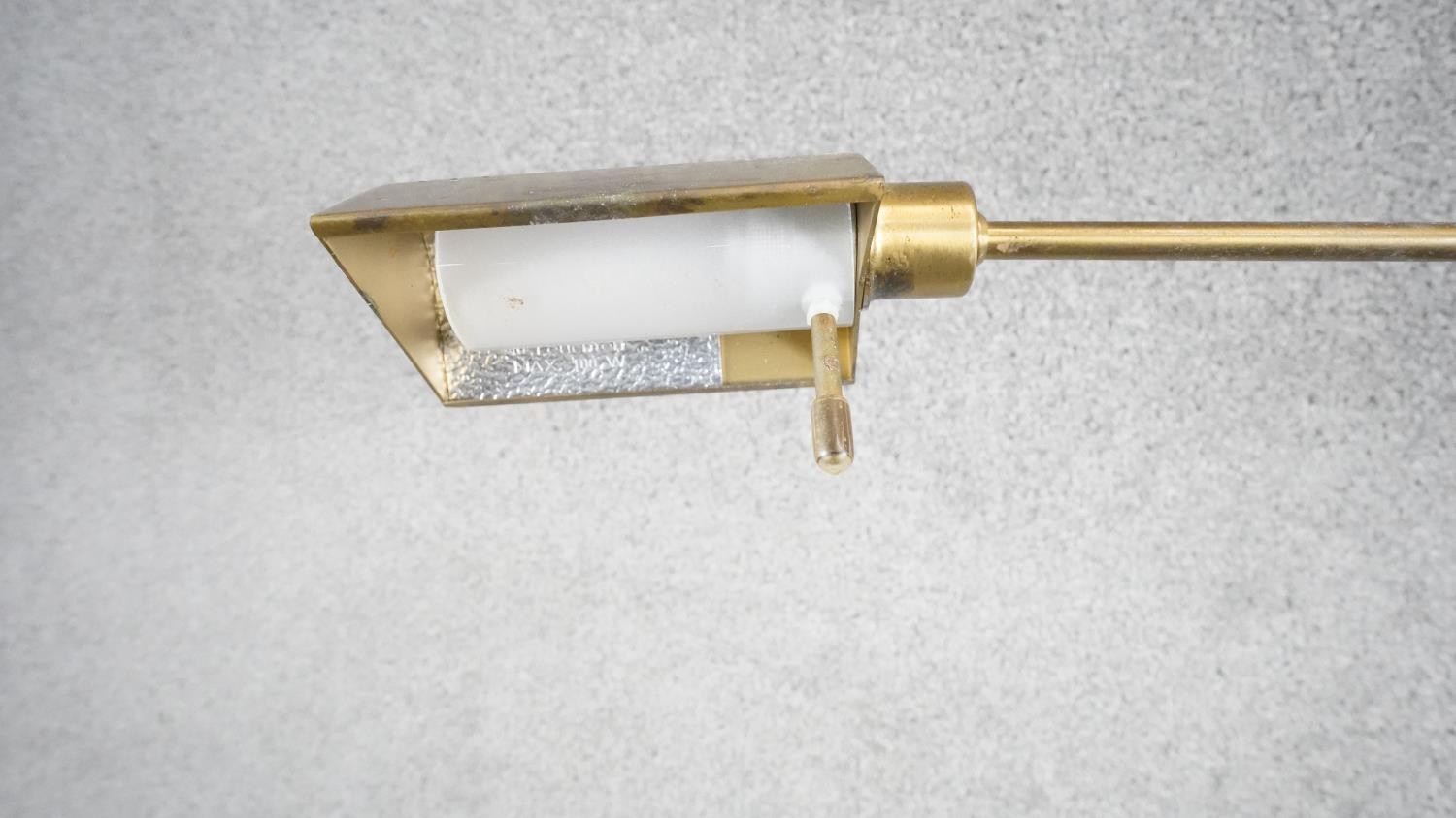 A 1970's Holtkoetter pharmacy brass floor lamp designed and made in Germany by Holtkoetter - Image 2 of 8