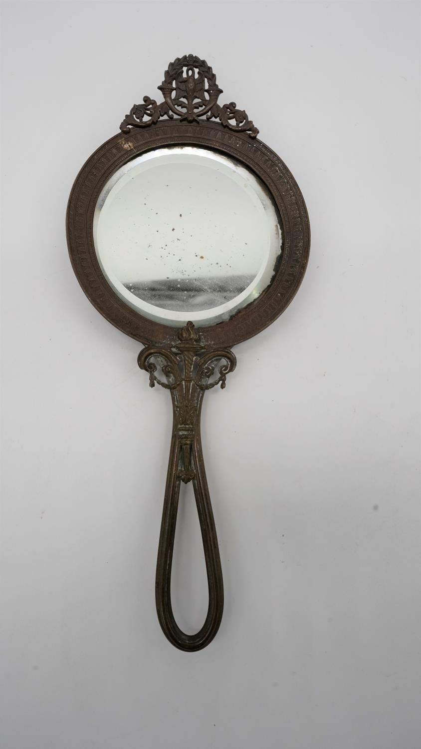 A collection of dressing table items. Including a pair of cut crystal candlesticks, two cut - Image 6 of 17