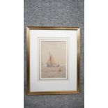 Richmond Markes - A framed and glazed watercolour of a sailing boat. Signed by artist. H.41 W.31