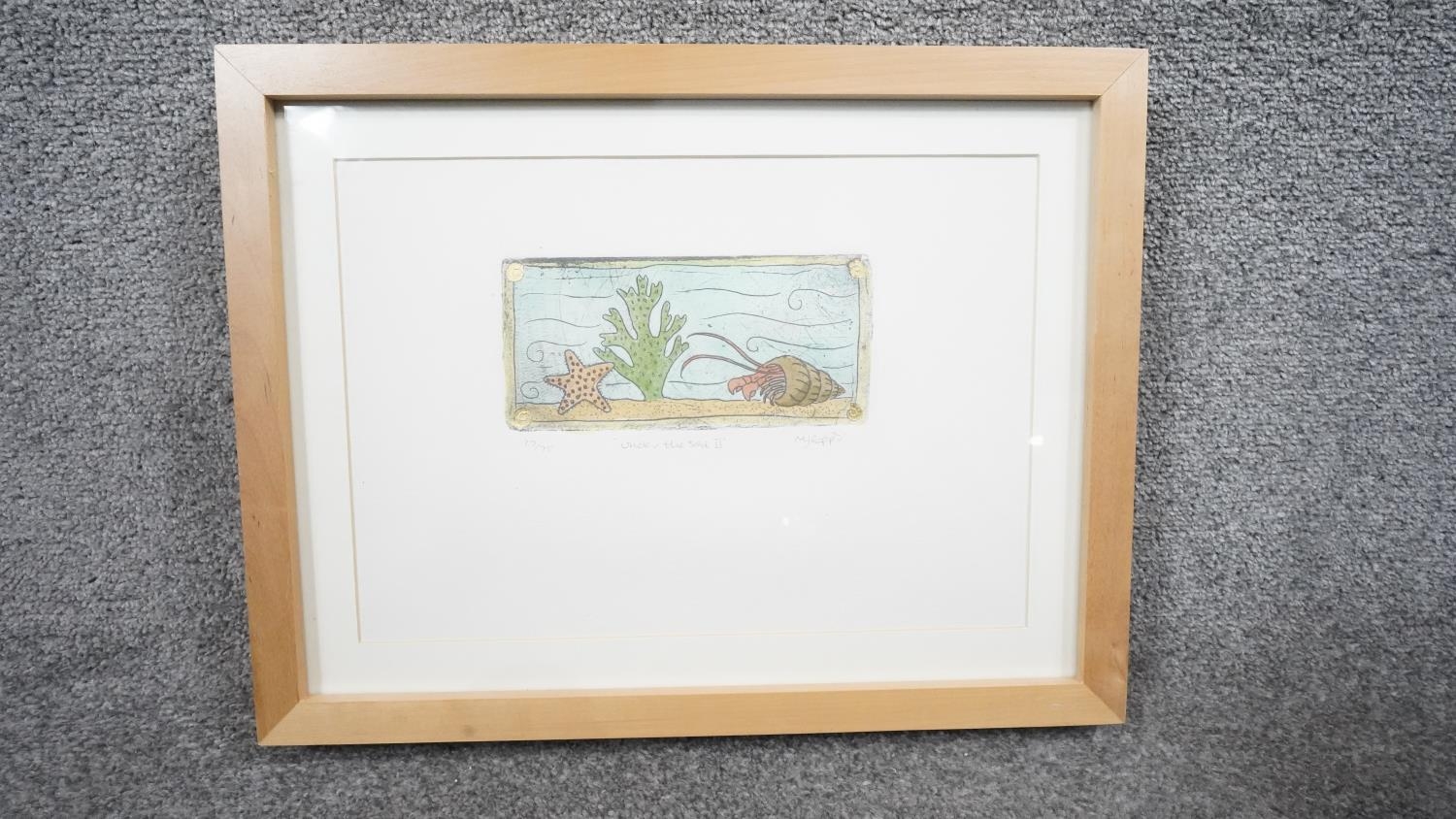 Two framed and glazed signed limited edition sea life prints signed M. J. Epps. One of a starfish - Image 5 of 8