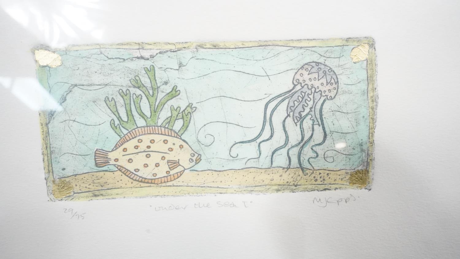 Two framed and glazed signed limited edition sea life prints signed M. J. Epps. One of a starfish - Image 3 of 8