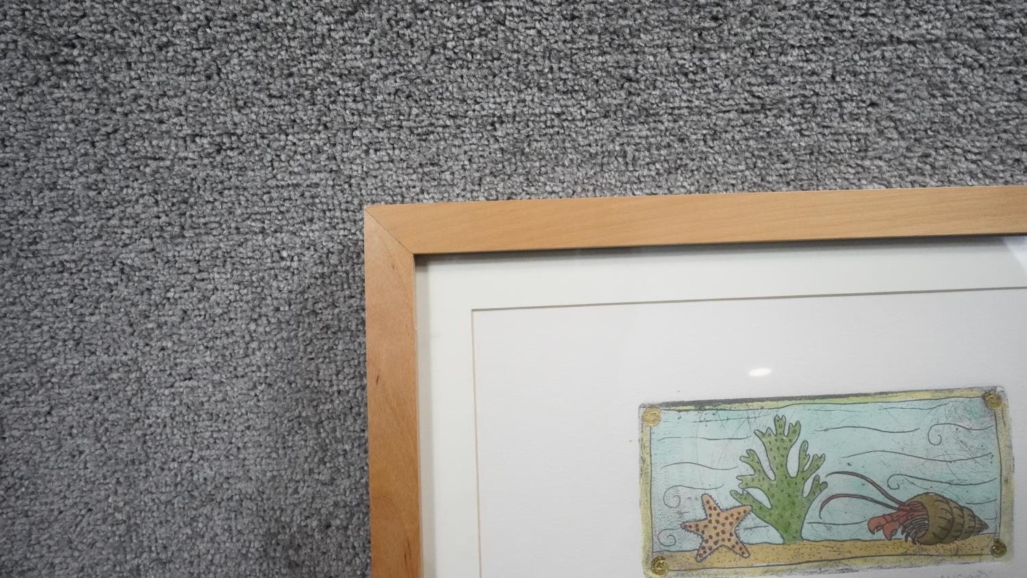 Two framed and glazed signed limited edition sea life prints signed M. J. Epps. One of a starfish - Image 7 of 8