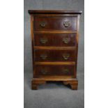 A small Georgian style mahogany chest on bracket feet. H.73 W.45