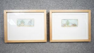 Two framed and glazed signed limited edition sea life prints signed M. J. Epps. One of a starfish