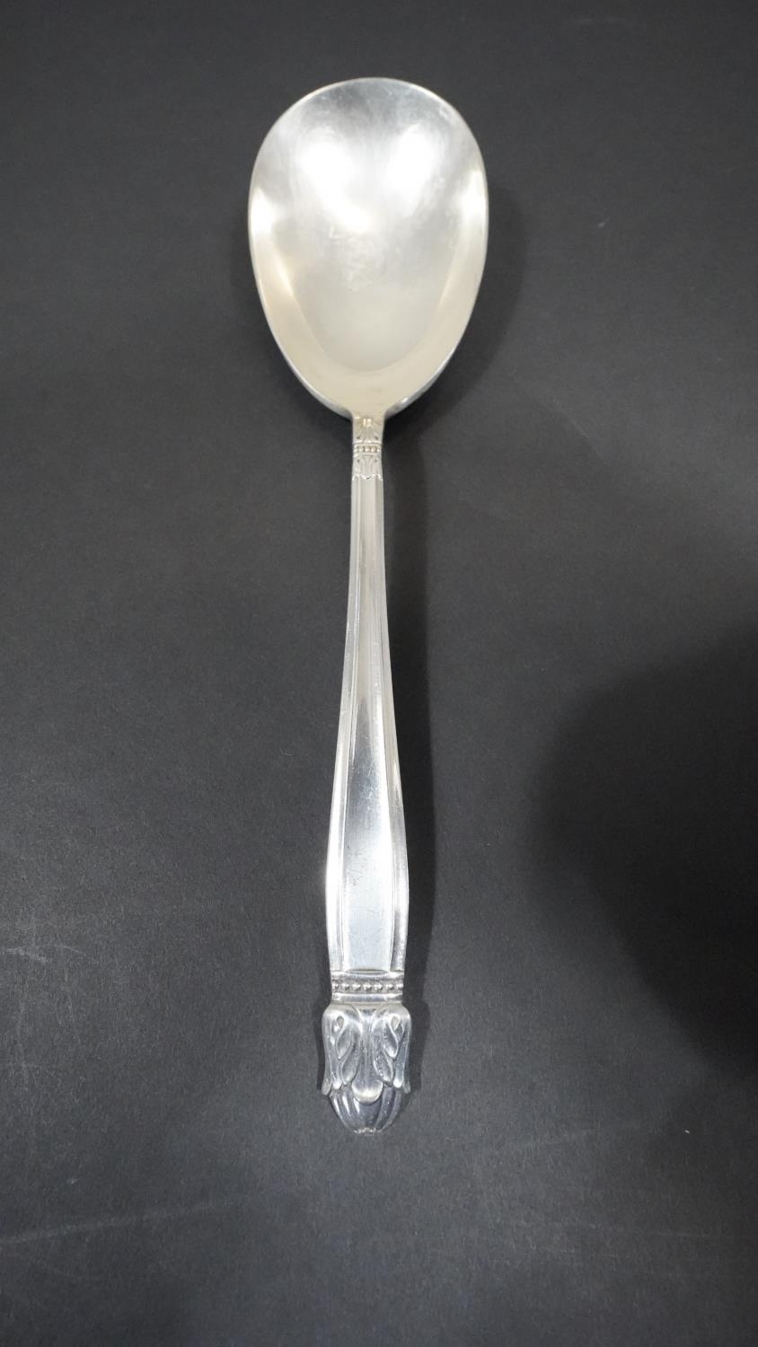 A part dinner service of silver plated Danish Princess pattern Homes and Edwards silver cutlery - Image 13 of 21