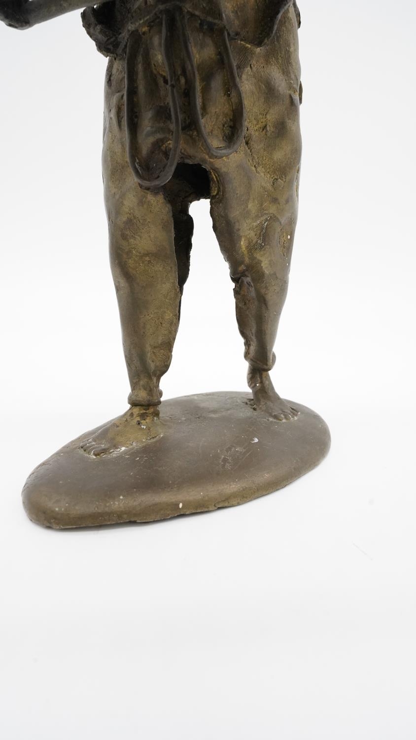 A bronze sculpture of a Tribal Balafon player. H.37 W.20 - Image 4 of 7