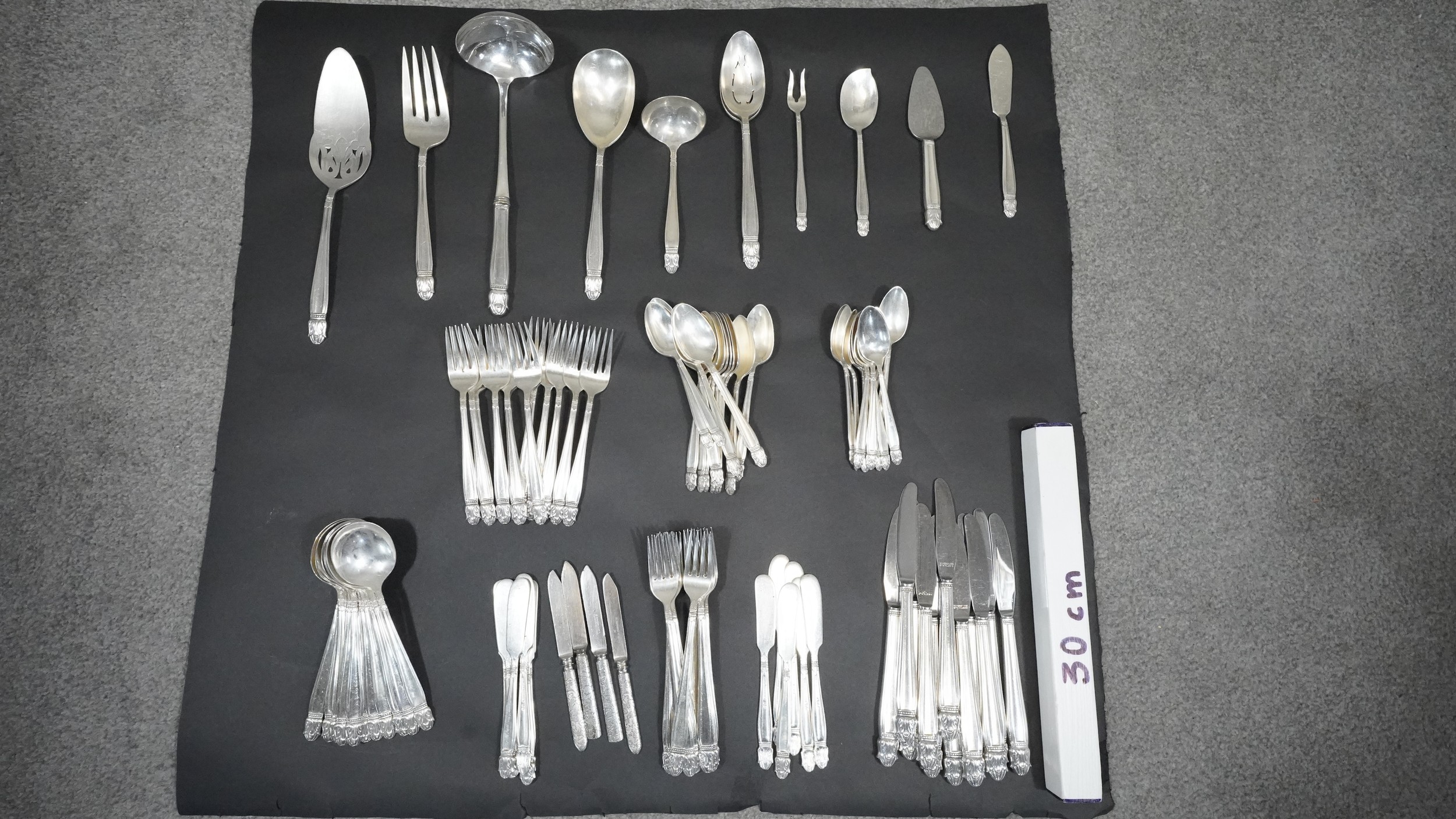 A part dinner service of silver plated Danish Princess pattern Homes and Edwards silver cutlery - Image 21 of 21