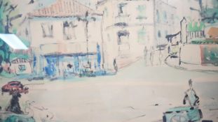 Martin Ocana, mid 20th century, a framed and glazed waterolour, Torremolinos old town, signed and
