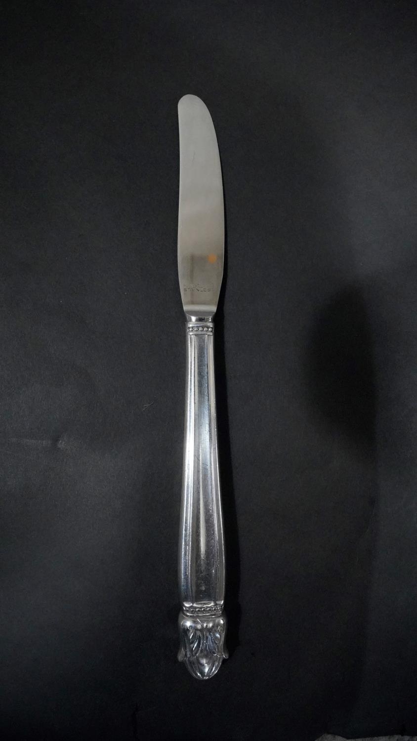 A part dinner service of silver plated Danish Princess pattern Homes and Edwards silver cutlery - Image 3 of 21