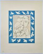 An unframed coloured lithograph of Picasso's New Year, Nouvelles Images Pablo Picasso (1881-1973)/