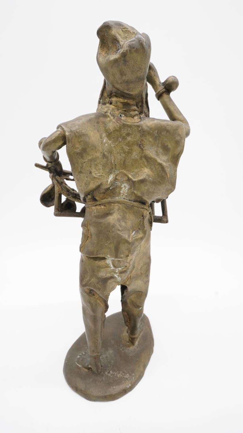 A bronze sculpture of a Tribal Balafon player. H.37 W.20 - Image 6 of 7