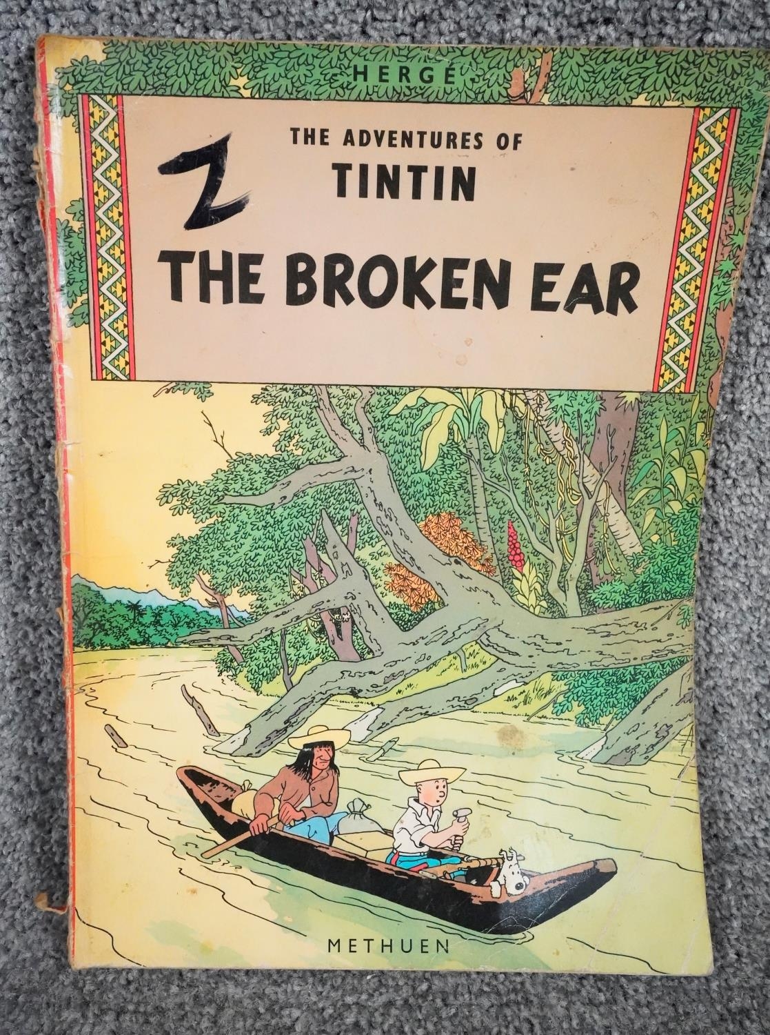 A collection of twelve vintage Tintin comics. H.31 W.23 - Image 7 of 24