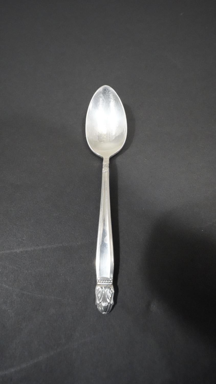 A part dinner service of silver plated Danish Princess pattern Homes and Edwards silver cutlery - Image 9 of 21