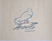 A unframed colour lithograph of Picasso Dove, Nouvelles Images, Picasso/Colombe/Dove/Taube/Colomba/
