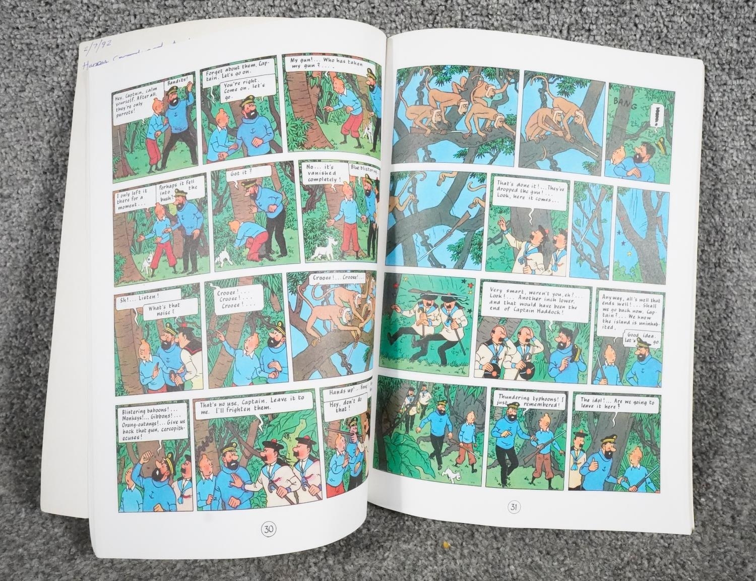 A collection of twelve vintage Tintin comics. H.31 W.23 - Image 6 of 24