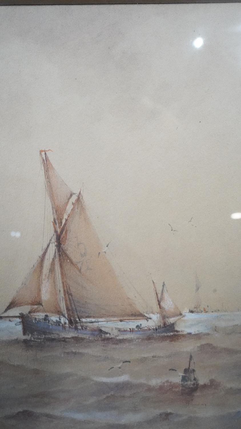 Richmond Markes - A framed and glazed watercolour of a sailing boat. Signed by artist. H.41 W.31 - Image 2 of 7