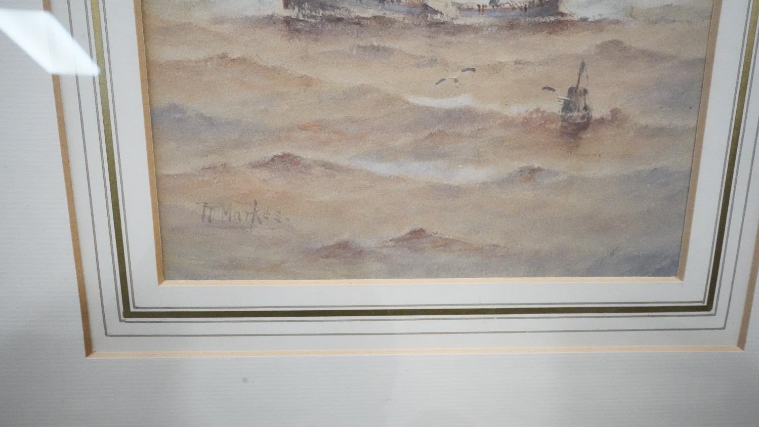 Richmond Markes - A framed and glazed watercolour of a sailing boat. Signed by artist. H.41 W.31 - Image 4 of 7