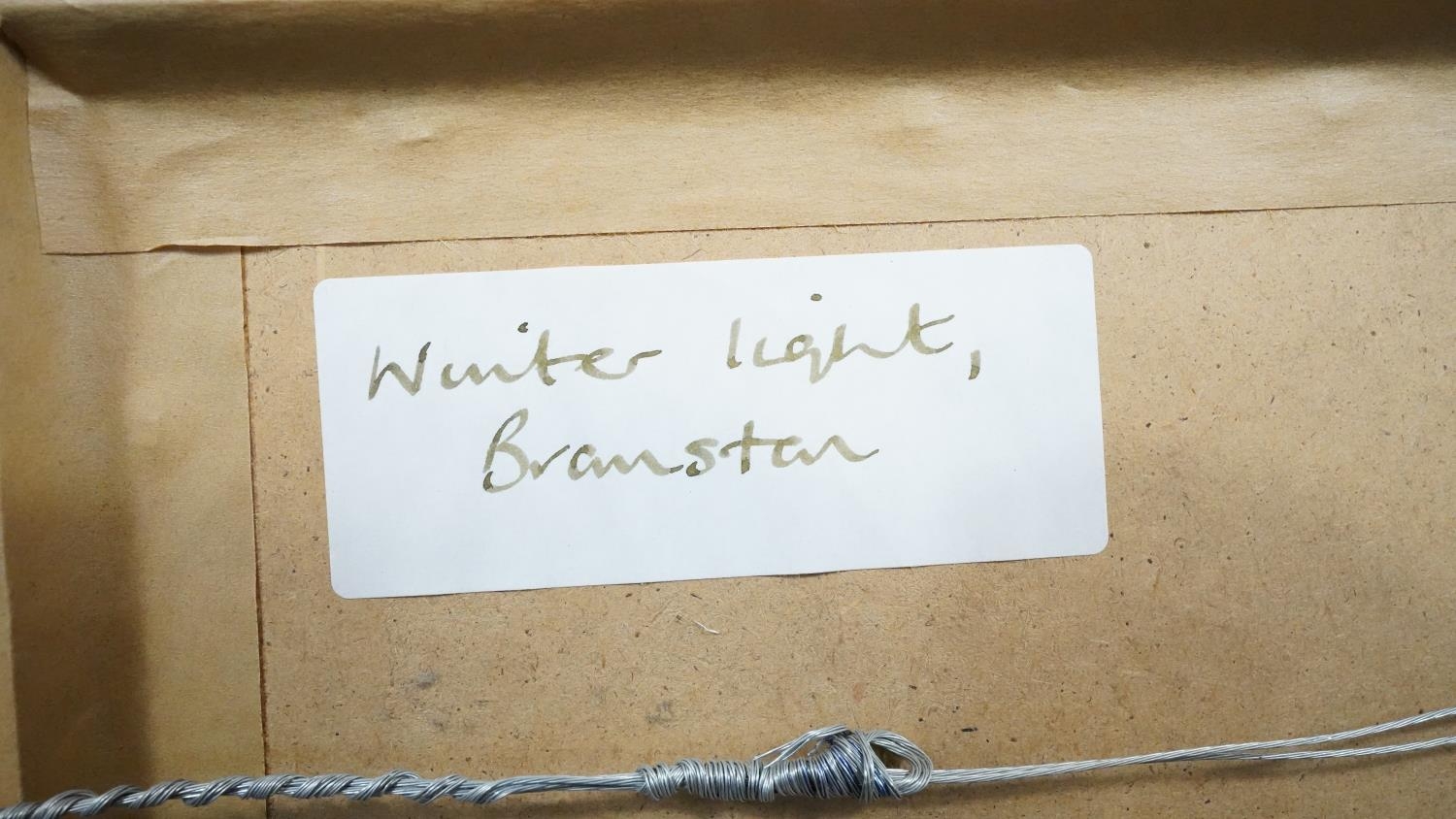Deborah Walker, A framed and glazed mixed media on paper, 'Winter Light, Branston', monogram lower - Image 6 of 7