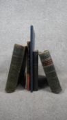A collection of six antique books. Tim Bobbin's Human Passions Delineated, Don Quixote, The Works of