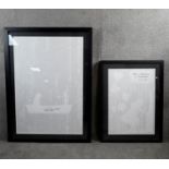 Two framed and glazed Spineless Classic text posters, one the Life of Pi, signed, and Alice and