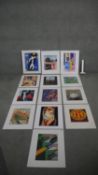 A miscellaneous collection of thirteen unmounted prints, various artists. H.50 W.40cm