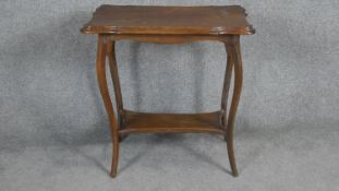 A late 19th century beech shaped top occasional table. H.70cm