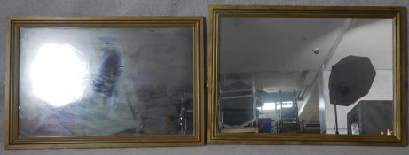 Two gilt framed wall mirrors. H.86.5 W.122cm (largest).