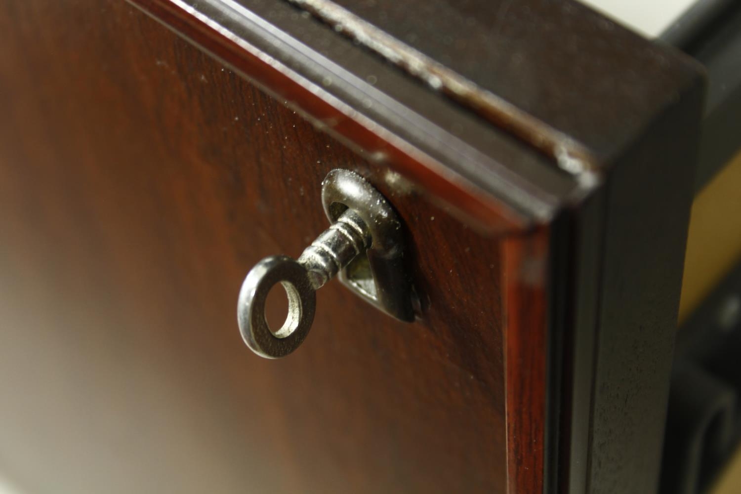 A Georgian style mahogany two drawer locking filing cabinet. H.76 W.52 D.60 - Image 7 of 10