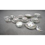 A Coalport Indian tree hand painted fine bone china six person tea set. Including six cups and